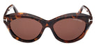 Tom Ford® FT1111 FT1111 52E 55 - 52E - Dark Havana / Dark Havana Sunglasses