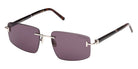 Tom Ford® FT1126-P FT1126-P 16A 56 - 16A Shiny Palladium / Smoke Sunglasses