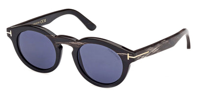 Tom Ford® FT1128-P FT1128-P 63V 47 - 63V Black Horn / Blue Sunglasses