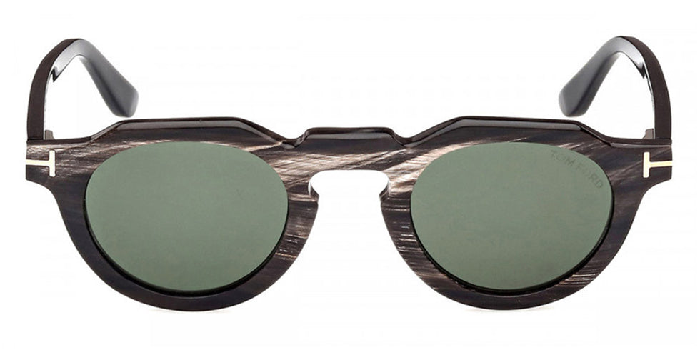 Tom Ford® FT1129-P FT1129-P 63N 45 - 63N Black/Horn / Green Sunglasses