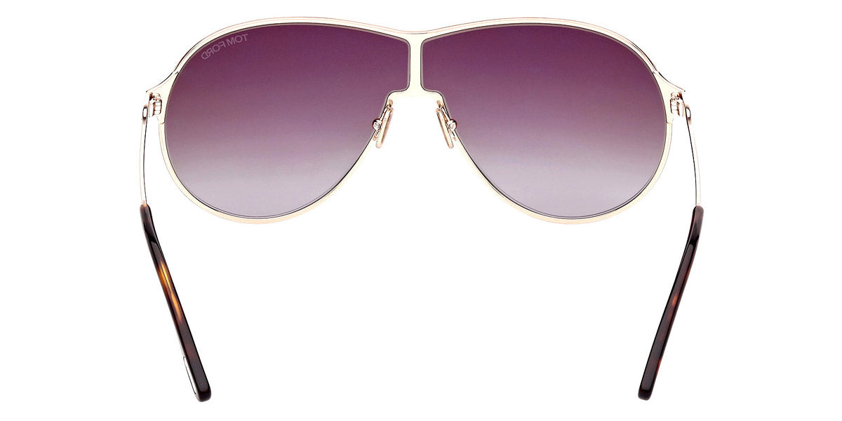 Tom Ford® Gaia FT1174 FT1174 28K 71 - Shiny Rose Gold / Gradient Roviex Sunglasses