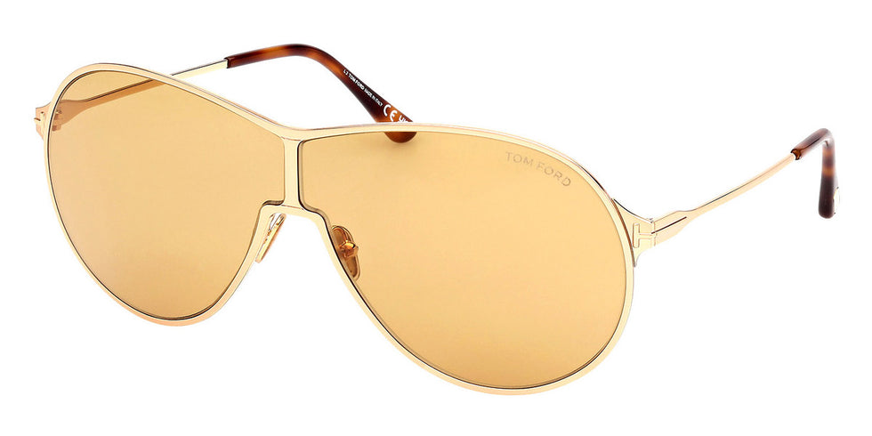 Tom Ford® Gaia FT1174 FT1174 30E 71 - Shiny Deep Gold Sunglasses