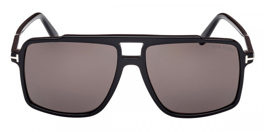 Tom Ford® Kemp FT1177 FT1177 01A 59 - Shiny Black / Smoke Sunglasses