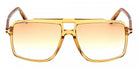 Tom Ford® Kemp FT1177 FT1177 39F 59 - Shiny Dark Yellow / Gradient Brown Sunglasses