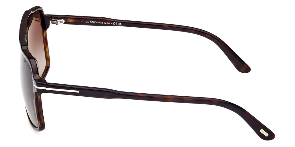 Tom Ford® Kemp FT1177 FT1177 52B 59 - Dark Havana / Gradient Smoke Sunglasses