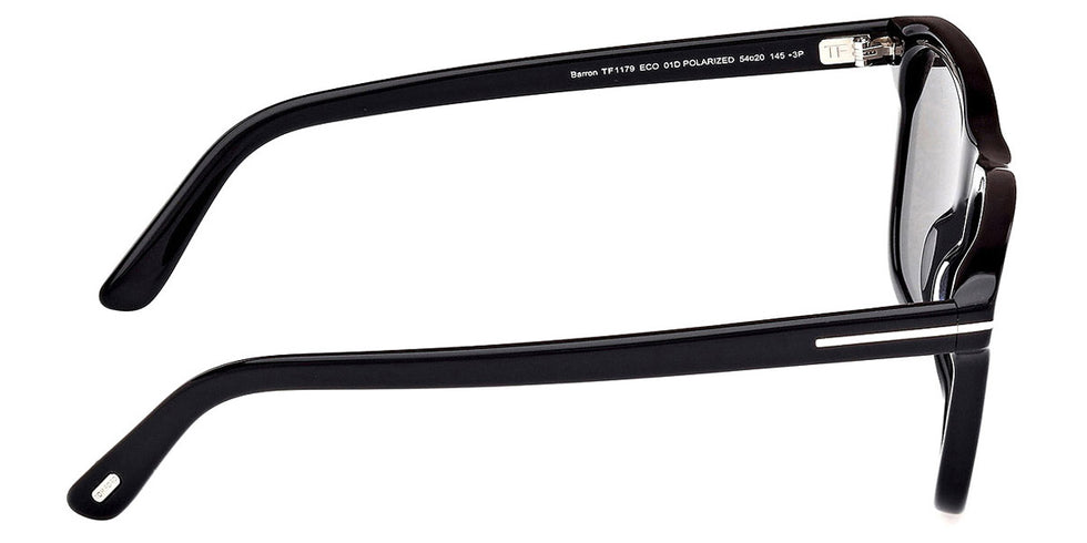 Tom Ford® FT1179 Barron FT1179 Barron 01D 54 - 01D - Shiny Black / Shiny Black Sunglasses