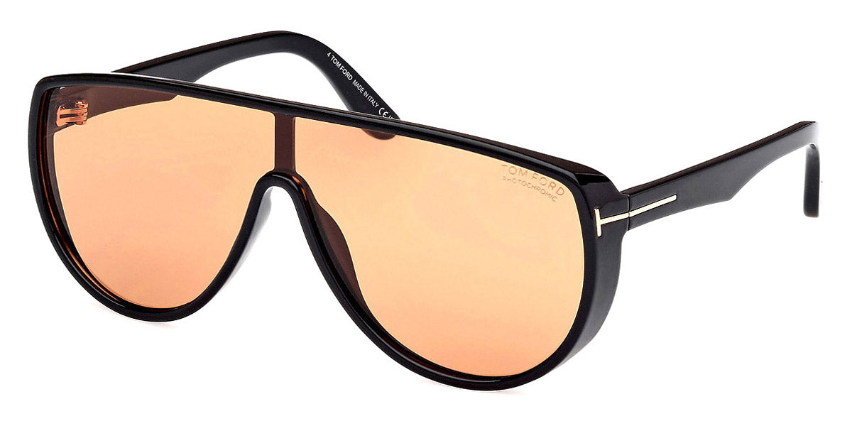 Tom Ford® FT1182 Achilles FT1182 Achilles 01E 138 - 01E - Shiny Black / Shiny Black Sunglasses