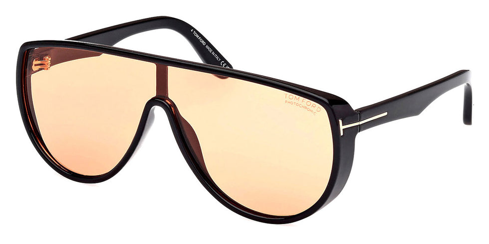Tom Ford® FT1182 Achilles FT1182 Achilles 05E 138 - 05E - Shiny Black / Shiny Black Sunglasses