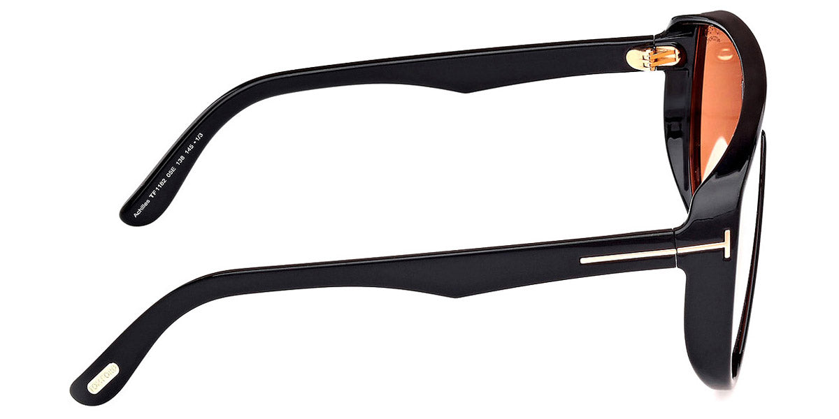 Tom Ford® FT1182 Achilles FT1182 Achilles 05E 138 - 05E - Shiny Black / Shiny Black Sunglasses