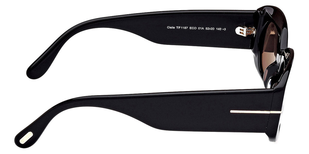 Tom Ford® FT1187 Cielle FT1187 Cielle 01A 52 - 01A - Shiny Black / Shiny Black Sunglasses