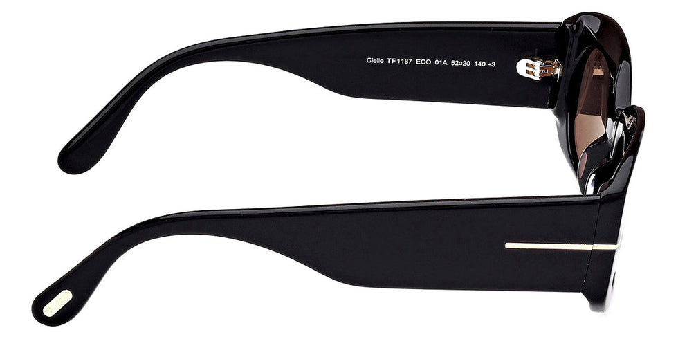 Tom Ford® FT1187 Cielle FT1187 Cielle 01A 52 - 01A - Shiny Black / Shiny Black Sunglasses