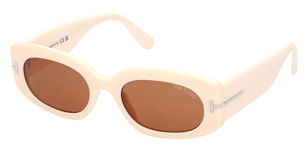 Tom Ford® FT1187 Cielle FT1187 Cielle 25E 52 - 25E - Shiny Ivory / Shiny Ivory Sunglasses