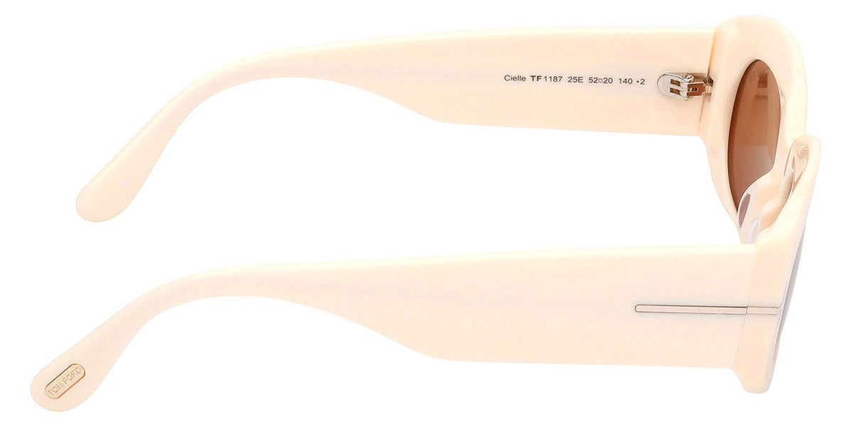 Tom Ford® FT1187 Cielle FT1187 Cielle 25E 52 - 25E - Shiny Ivory / Shiny Ivory Sunglasses