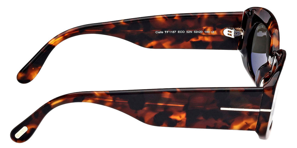 Tom Ford® FT1187 Cielle FT1187 Cielle 52N 52 - 52N - Dark Havana / Dark Havana Sunglasses