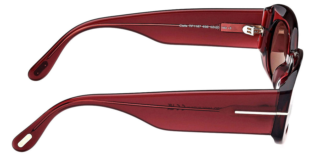 Tom Ford® FT1187 Cielle FT1187 Cielle 69E 52 - 69E - Shiny Bordeaux / Shiny Bordeaux Sunglasses