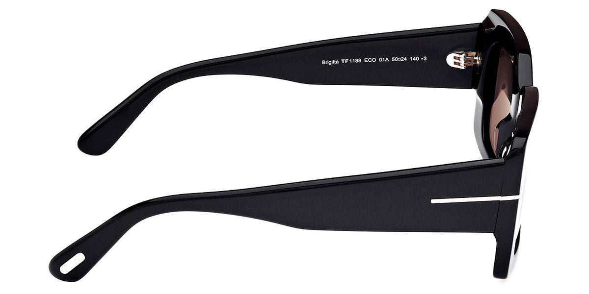 Tom Ford® FT1188 Brigitta FT1188 Brigitta 01A 50 - 01A - Shiny Black / Shiny Black Sunglasses