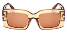 Tom Ford® FT1188 Brigitta FT1188 Brigitta 45E 50 - 45E - Shiny Light Brown / Shiny Light Brown Sunglasses