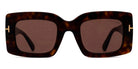 Tom Ford® FT1188 Brigitta FT1188 Brigitta 52E 50 - 52E - Dark Havana / Dark Havana Sunglasses