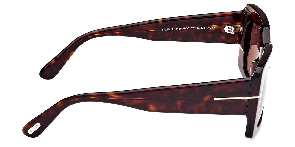 Tom Ford® FT1188 Brigitta FT1188 Brigitta 52E 50 - 52E - Dark Havana / Dark Havana Sunglasses