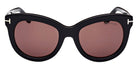 Tom Ford® FT1189 Odette FT1189 Odette 01E 53 - 01E - Shiny Black / Shiny Black Sunglasses