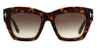 Tom Ford® FT1191 Luna FT1191 Luna 52B 52 - 52B - Dark Havana / Dark Havana Sunglasses