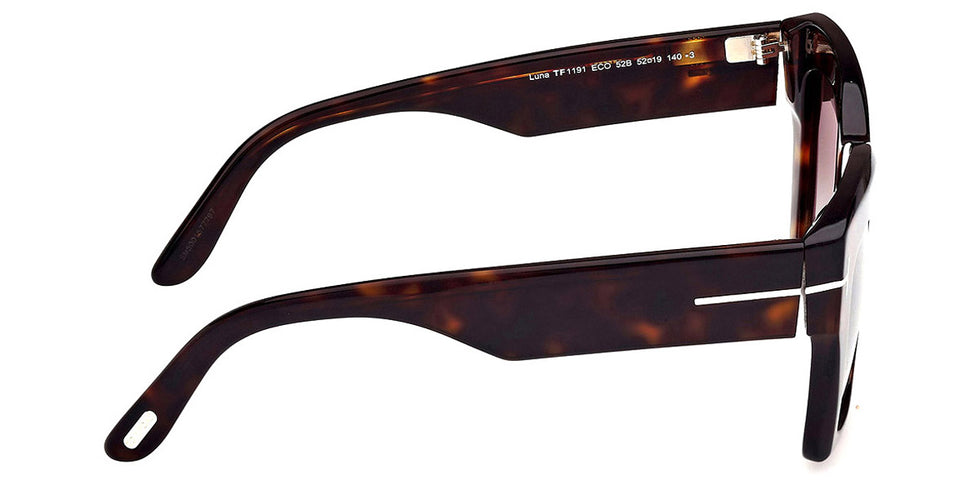 Tom Ford® FT1191 Luna FT1191 Luna 52B 52 - 52B - Dark Havana / Dark Havana Sunglasses