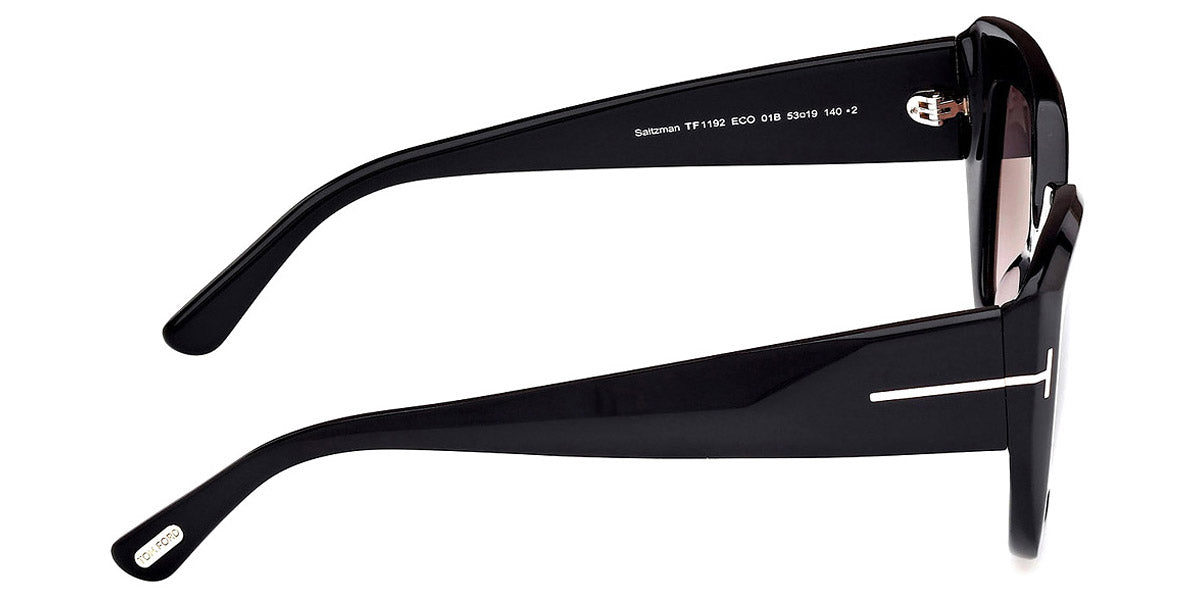 Tom Ford® FT1192 Saltzman FT1192 Saltzman 01B 53 - 01B - Shiny Black / Shiny Black Sunglasses