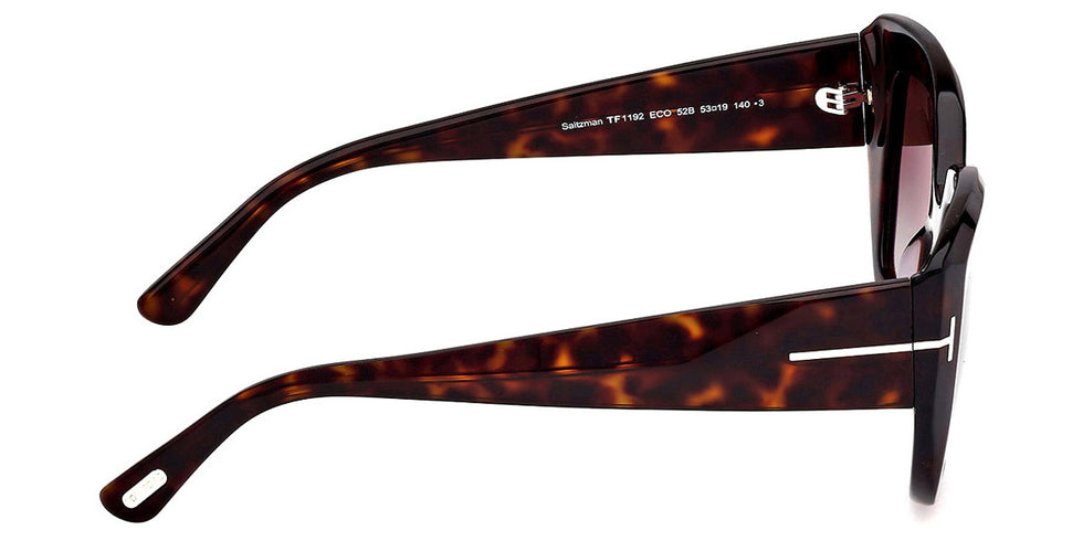 Tom Ford® FT1192 Saltzman FT1192 Saltzman 52B 53 - 52B - Dark Havana / Dark Havana Sunglasses