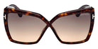 Tom Ford® FT1195 Fiore FT1195 Fiore 52B 63 - 52B - Dark Havana / Dark Havana Sunglasses