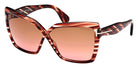 Tom Ford® FT1195 Fiore FT1195 Fiore 54F 63 - 54F - Red Havana / Red Havana Sunglasses