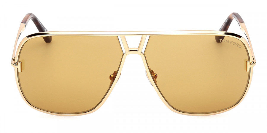 Tom Ford® FT1204 FT1204 30E 63 - Shiny Deep Gold / Brown Sunglasses