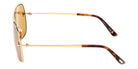 Tom Ford® FT1204 FT1204 30E 63 - Shiny Deep Gold / Brown Sunglasses