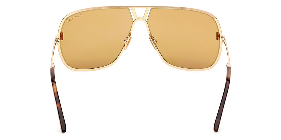 Tom Ford® FT1204 FT1204 30E 63 - Shiny Deep Gold / Brown Sunglasses