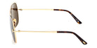 Tom Ford® FT1204 FT1204 30N 63 - Shiny Deep Gold / Green Sunglasses