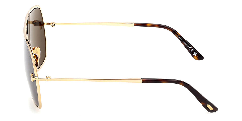 Tom Ford® FT1204 FT1204 30N 63 - Shiny Deep Gold / Green Sunglasses