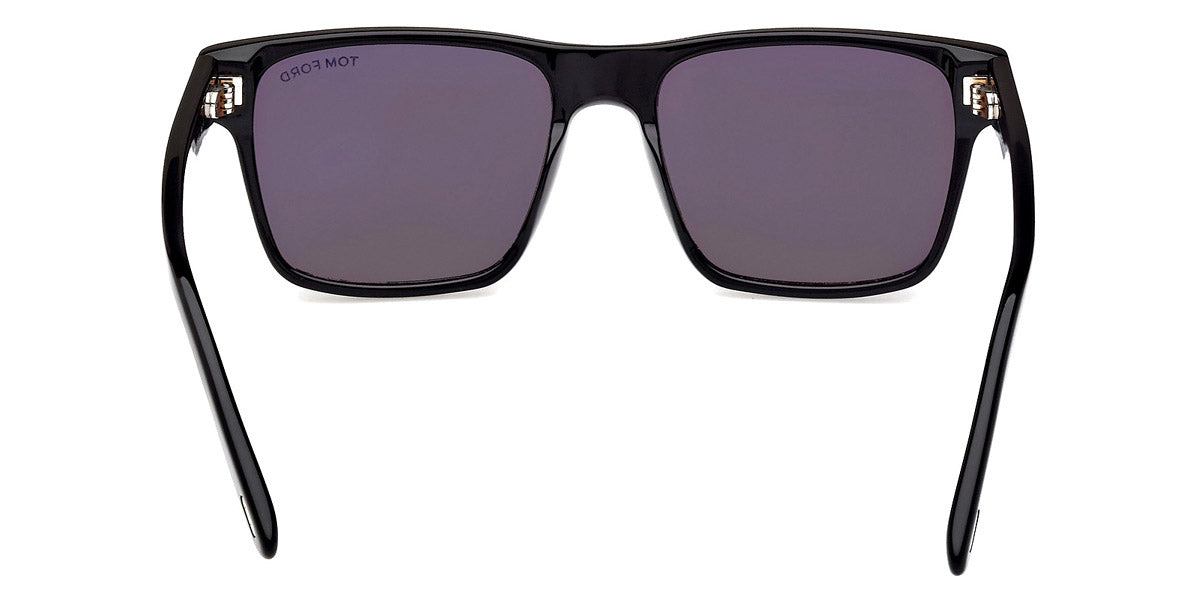 Tom Ford® Calder FT1205 FT1205 01A 55 - Shiny Black / Smoke Sunglasses