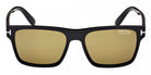 Tom Ford® Calder FT1205 FT1205 01H 55 - Shiny Black / Brown Polarized Sunglasses