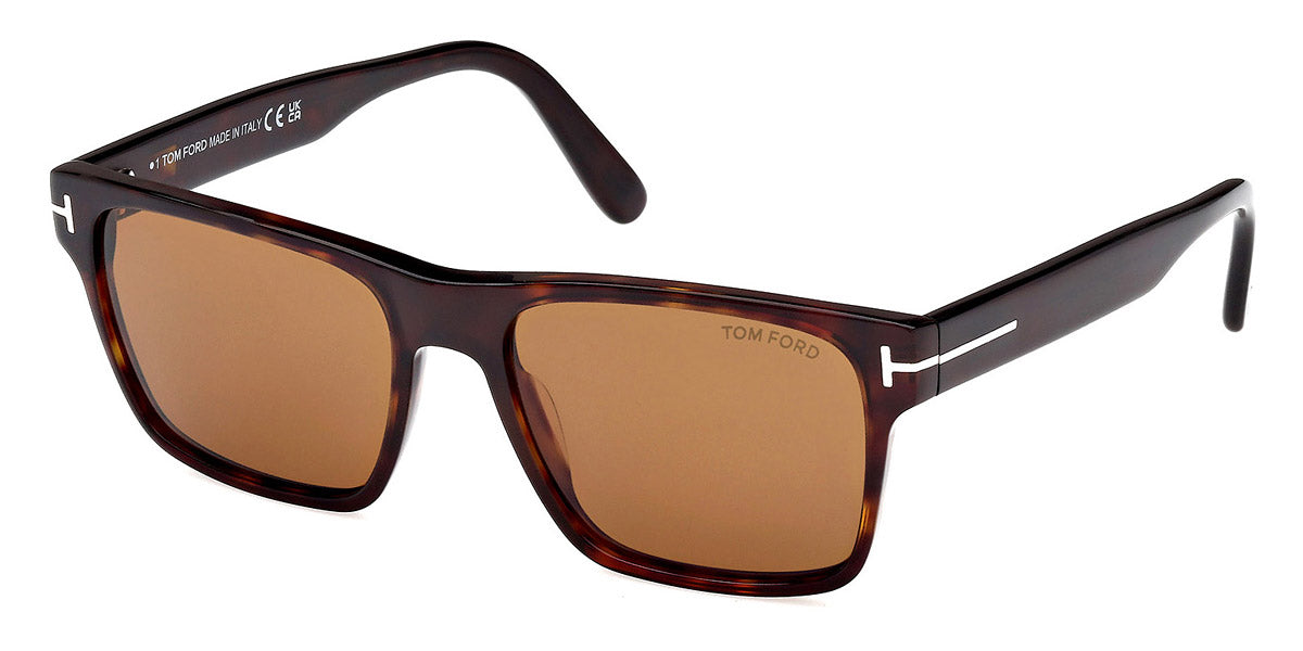 Tom Ford® Calder FT1205 FT1205 52E 55 - Dark Havana / Brown Sunglasses