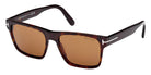Tom Ford® Calder FT1205 FT1205 52E 55 - Dark Havana / Brown Sunglasses