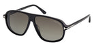 Tom Ford® GUILLAUME FT1208 FT1208 01B 61 - Shiny Black / Gradient Smoke Sunglasses