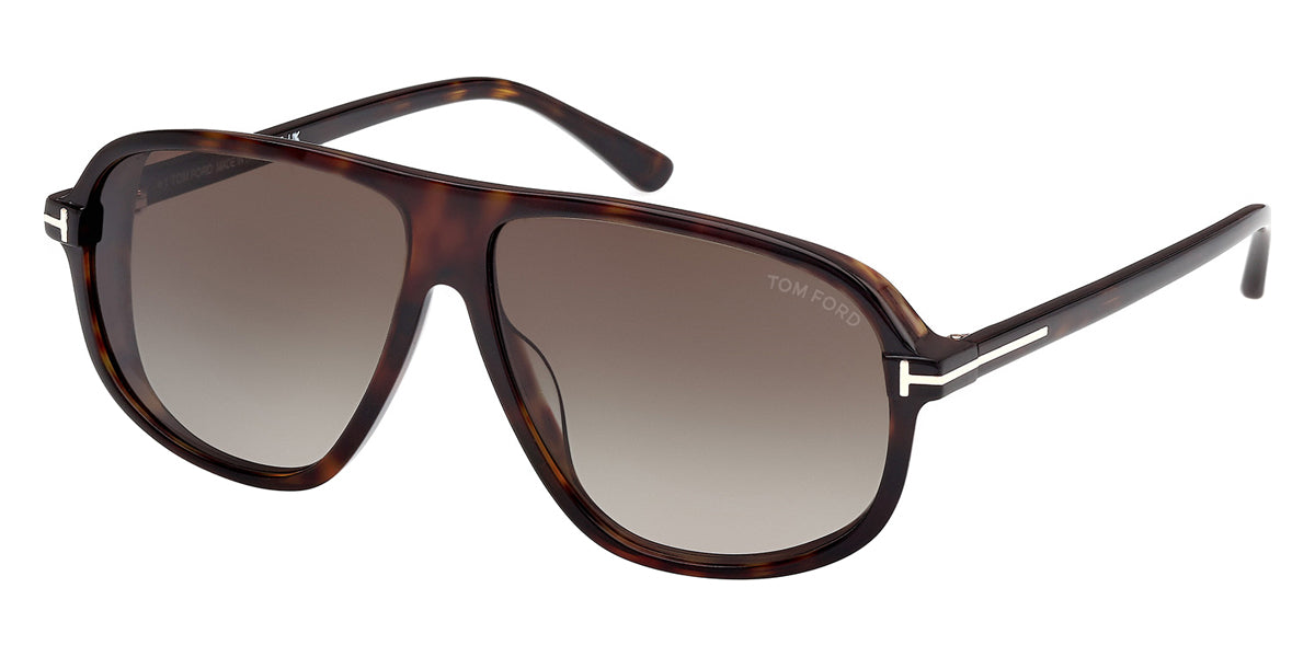 Tom Ford® GUILLAUME FT1208 FT1208 52K 61 - Dark Havana / Gradient Roviex Sunglasses