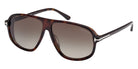 Tom Ford® GUILLAUME FT1208 FT1208 52K 61 - Dark Havana / Gradient Roviex Sunglasses