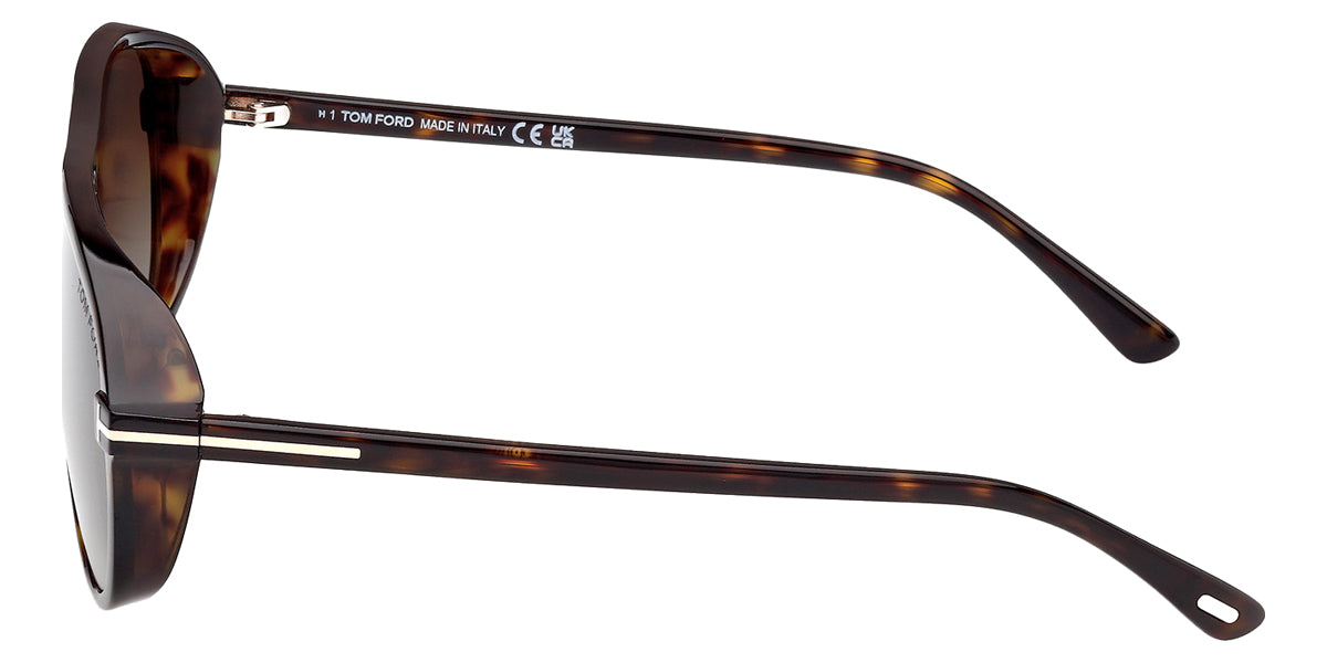 Tom Ford® GUILLAUME FT1208 FT1208 52K 61 - Dark Havana / Gradient Roviex Sunglasses