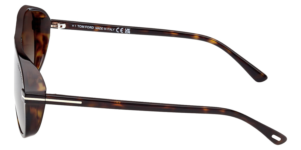 Tom Ford® GUILLAUME FT1208 FT1208 52K 61 - Dark Havana / Gradient Roviex Sunglasses