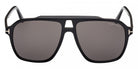 Tom Ford® AUTARI FT1209 FT1209 01A 56 - Shiny Black / Smoke Sunglasses