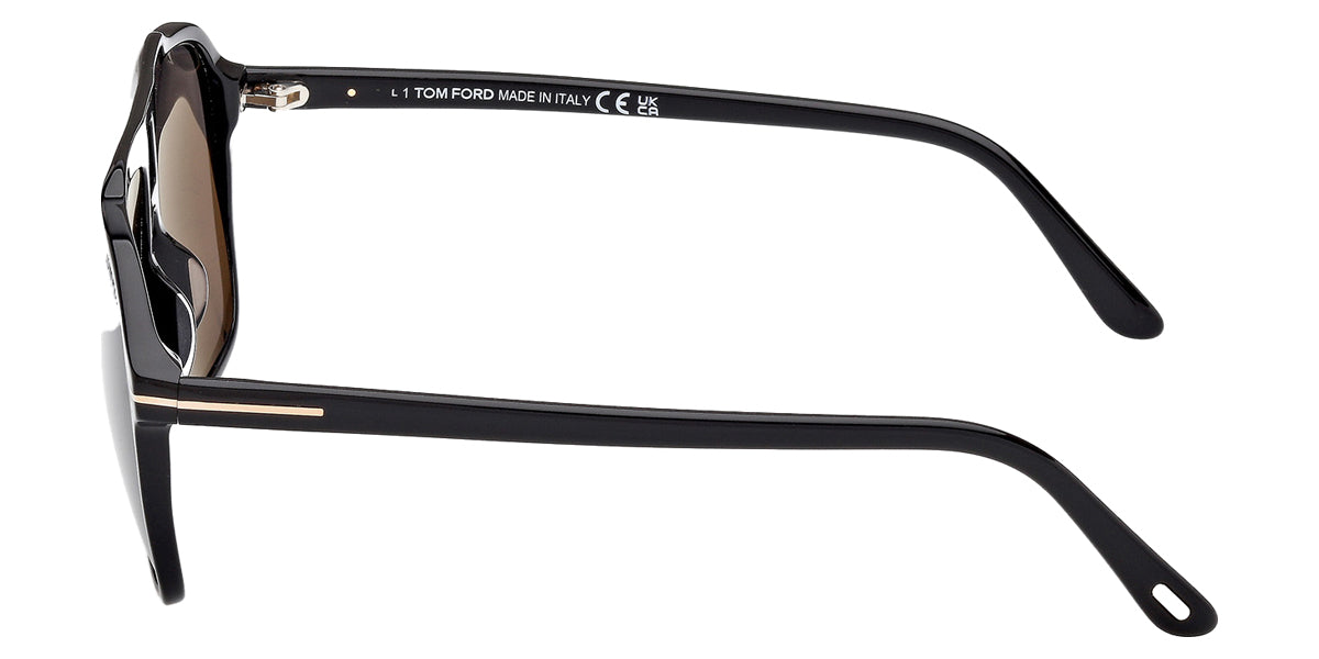 Tom Ford® AUTARI FT1209 FT1209 01A 56 - Shiny Black / Smoke Sunglasses