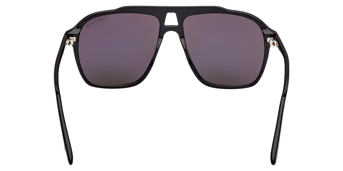 Tom Ford® AUTARI FT1209 FT1209 01A 56 - Shiny Black / Smoke Sunglasses