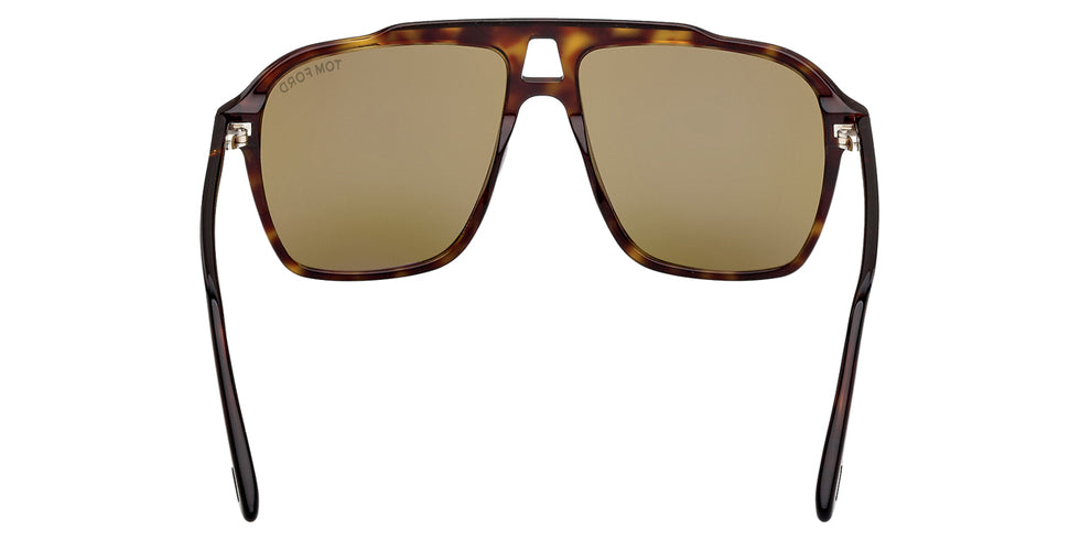 Tom Ford® AUTARI FT1209 FT1209 52N 56 - Dark Havana / Green Sunglasses