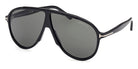 Tom Ford® FT1211 FT1211 01N 65 - Shiny Black / Green Sunglasses