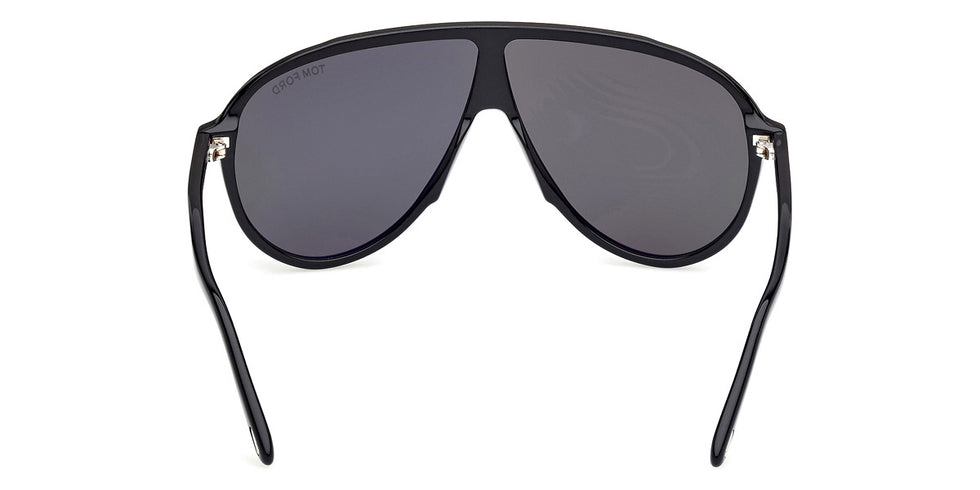 Tom Ford® FT1211 FT1211 01N 65 - Shiny Black / Green Sunglasses
